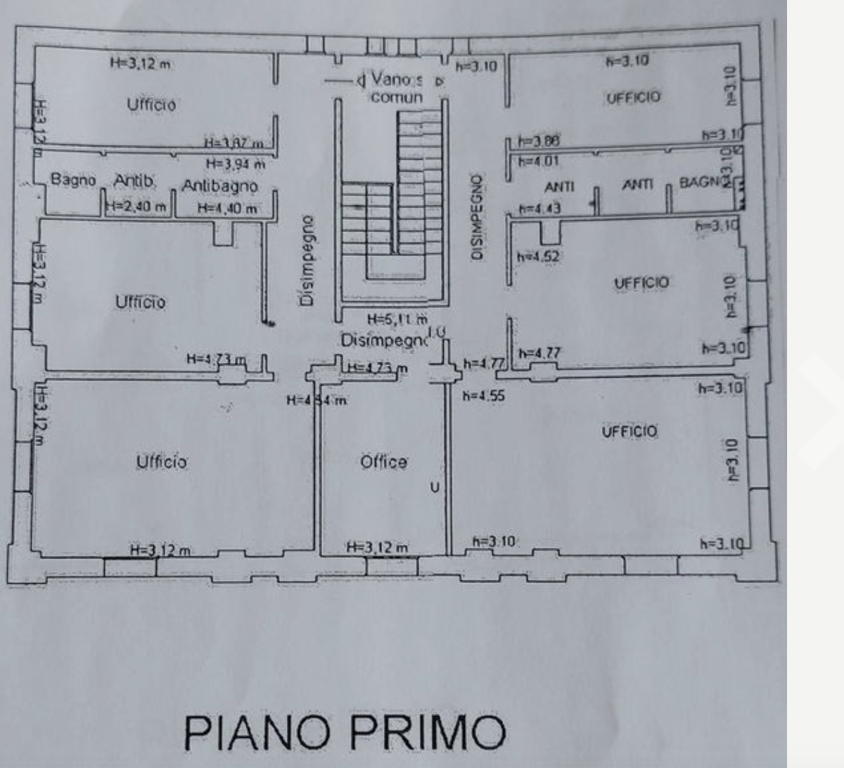 Planimetria Primo Piano